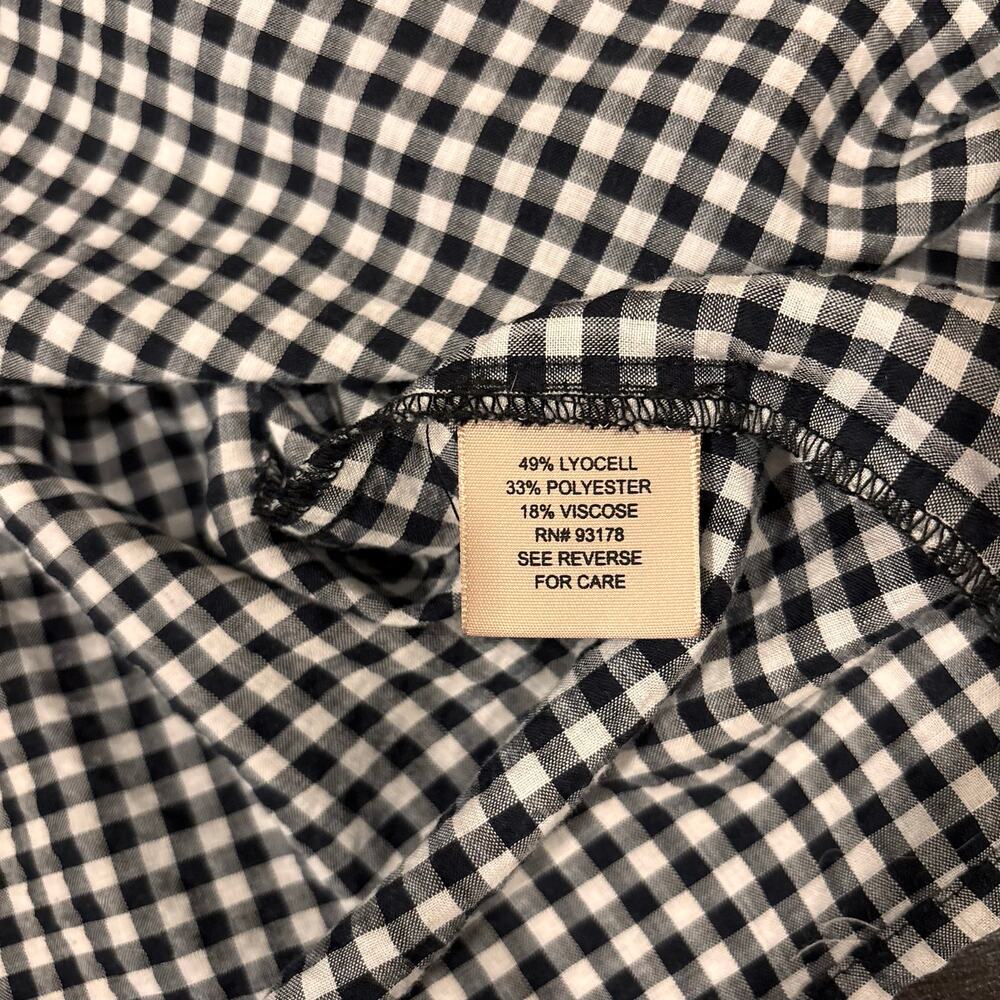 Philosophy Gingham Check Plaid Ruffle Bell Sleeve Tiered Smock Dress P- Large - Picture 7 of 7